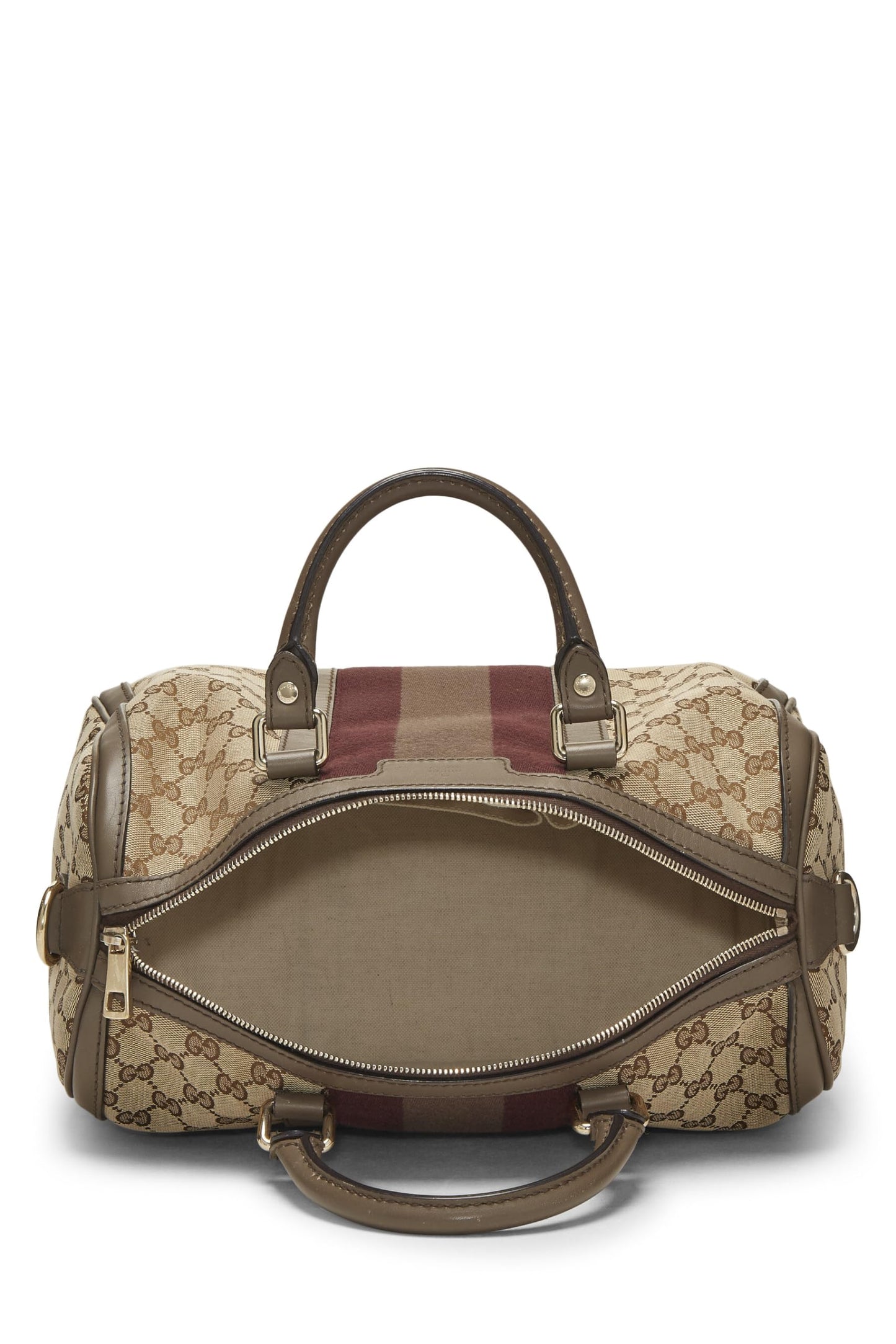 Gucci, Brown Original GG Canvas   Web Boston Medium, Brown
