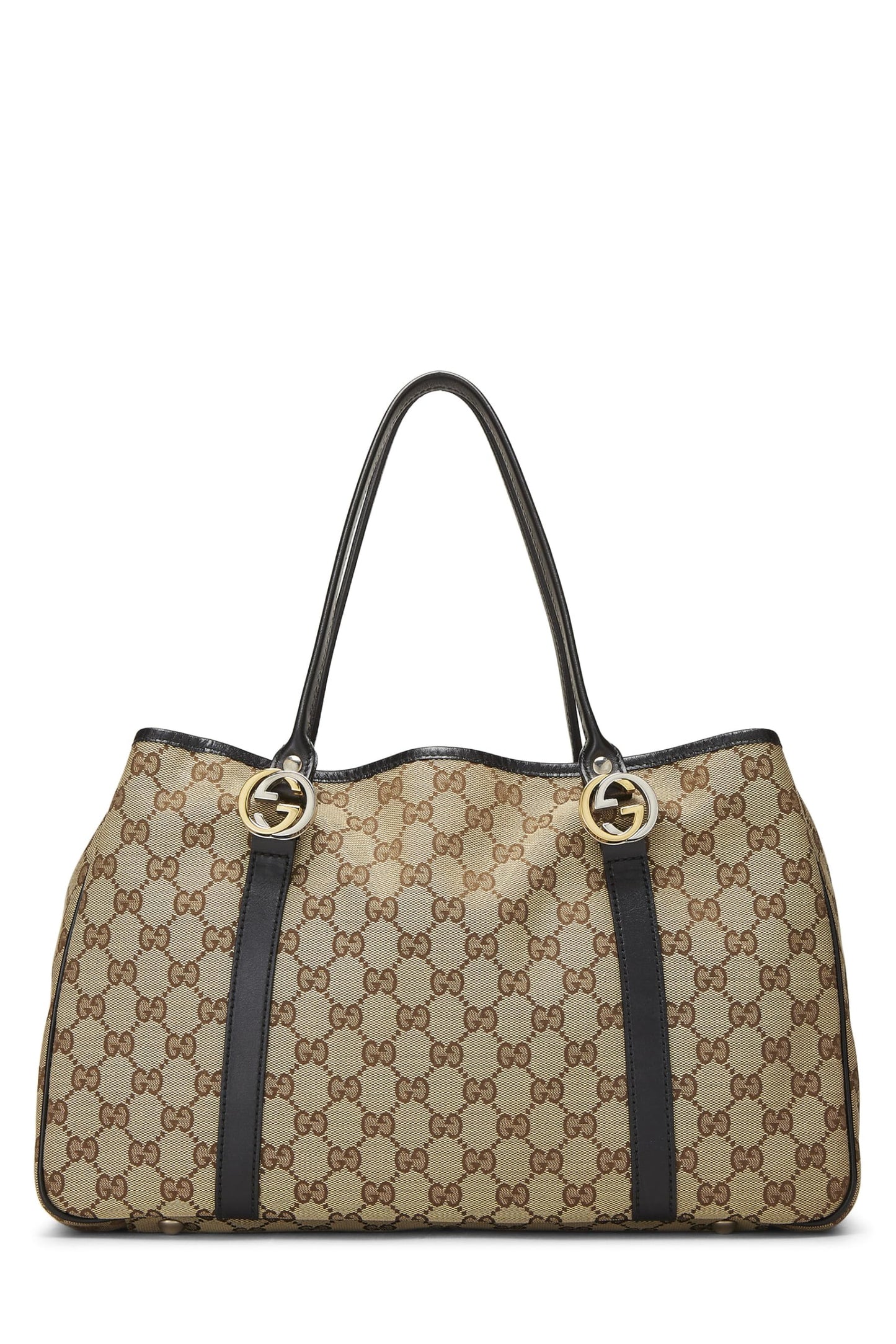 Gucci, Black Original GG Canvas Twins Tote, Black