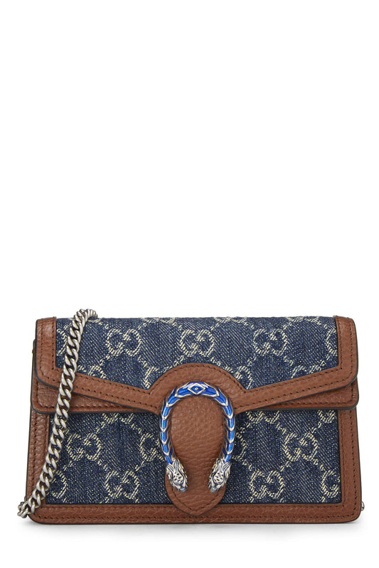 Gucci, Blue GG Denim Dionysus Shoulder Bag Mini, Blue