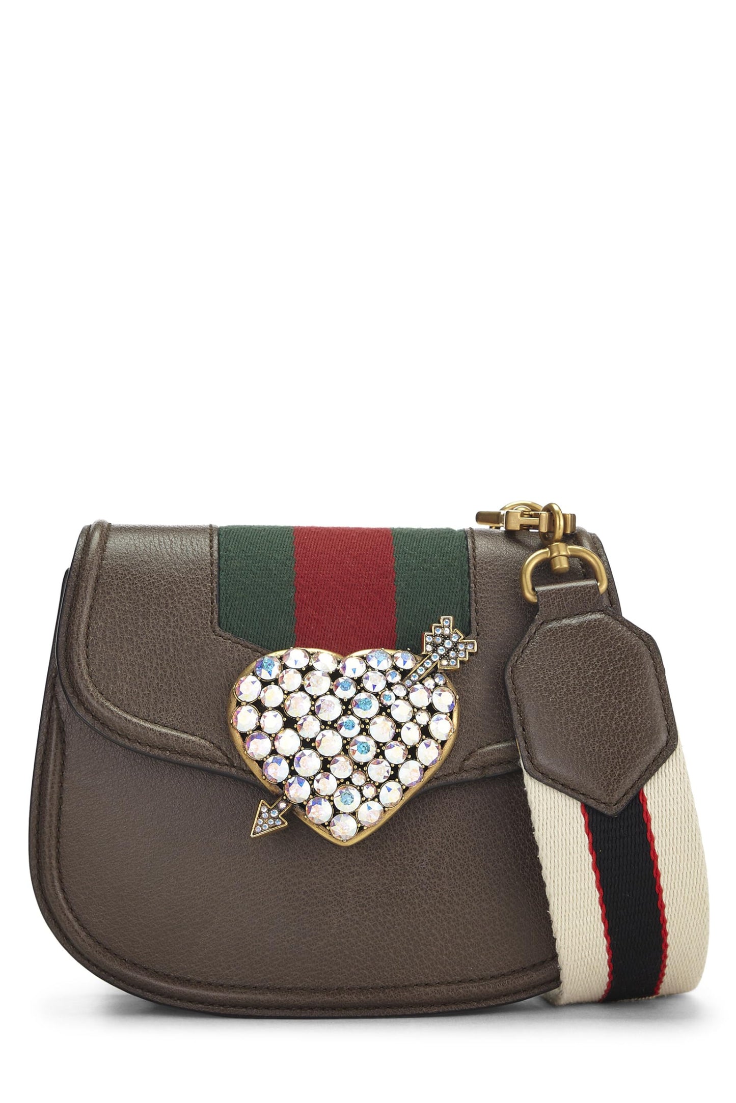 Gucci, Brown Leather Linea Shoulder Bag Small, Brown