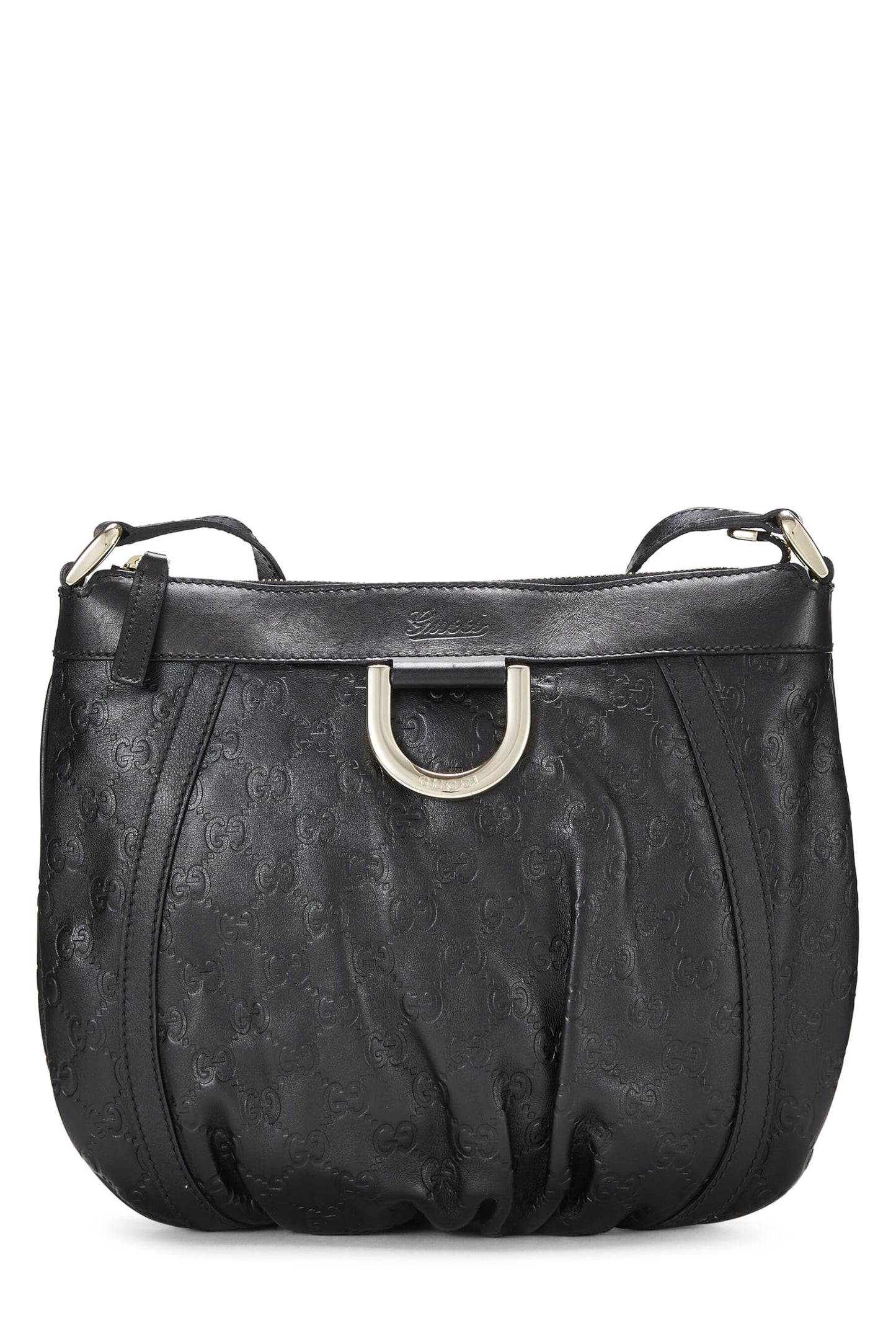 Gucci, Black Guccissima Abbey Messenger Small, Black
