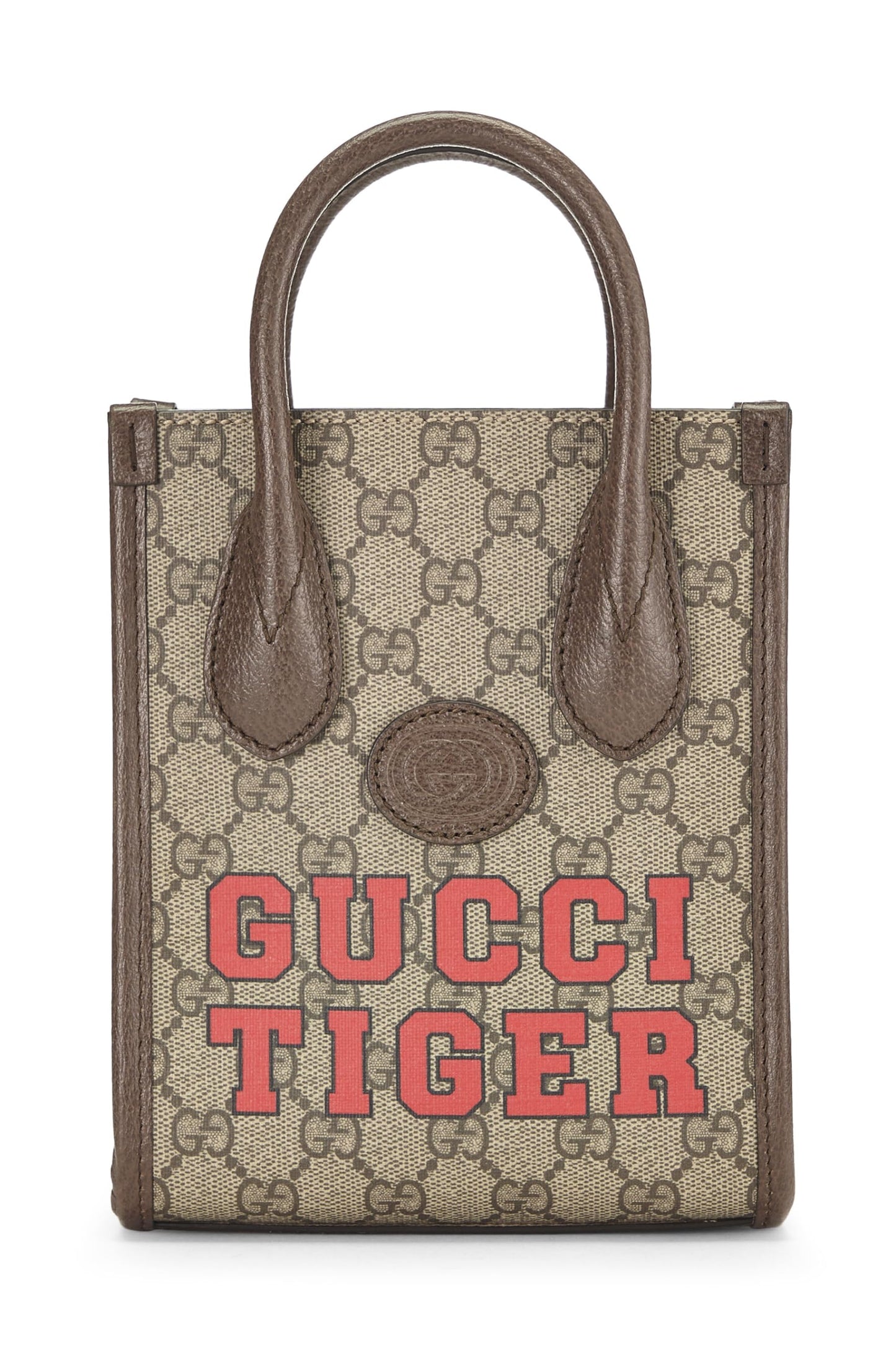 Gucci, Brown GG Supreme Canvas Tiger Tote Mini, Brown
