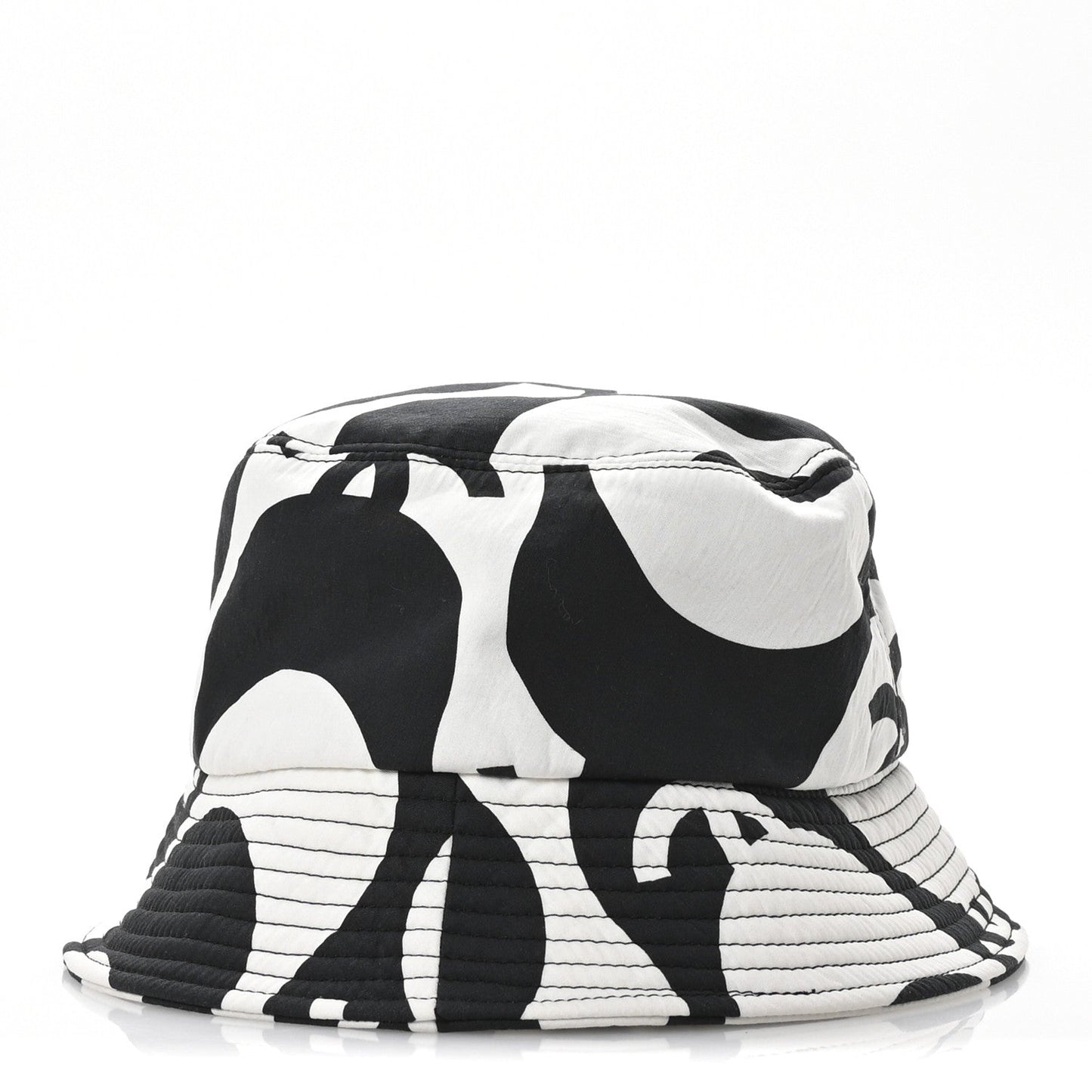 Chanel Cotton CC Bucket Hat Black White