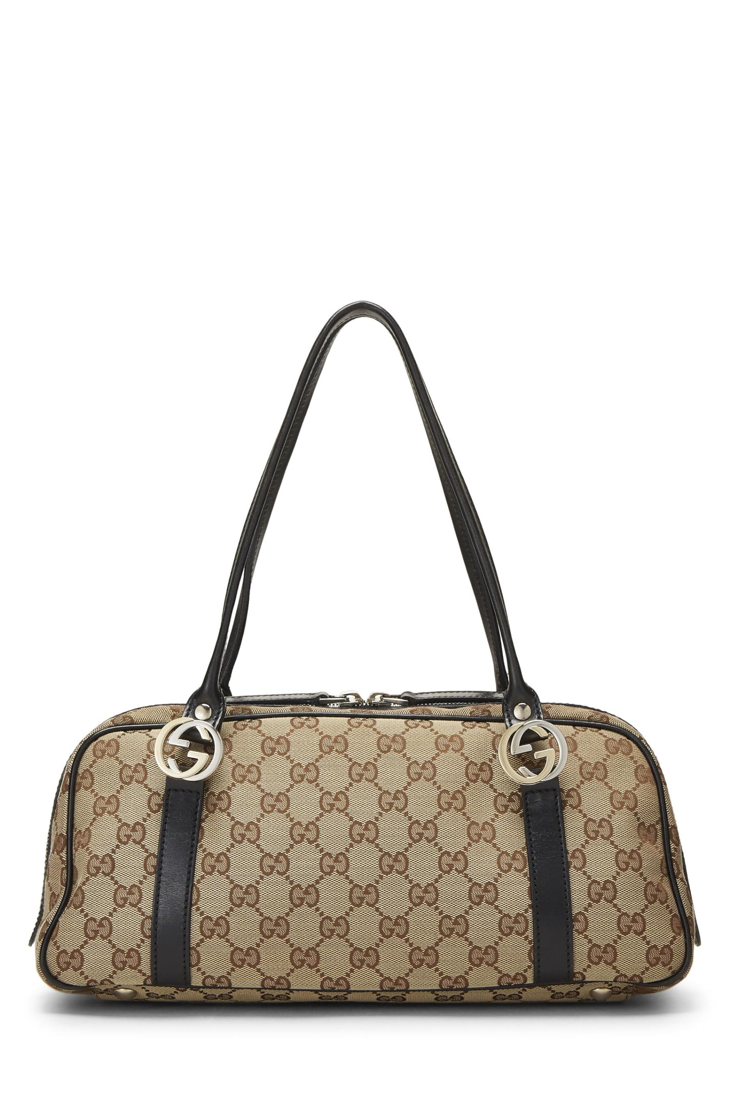 Gucci, Black Original GG Canvas Twins Boston Bag, Black