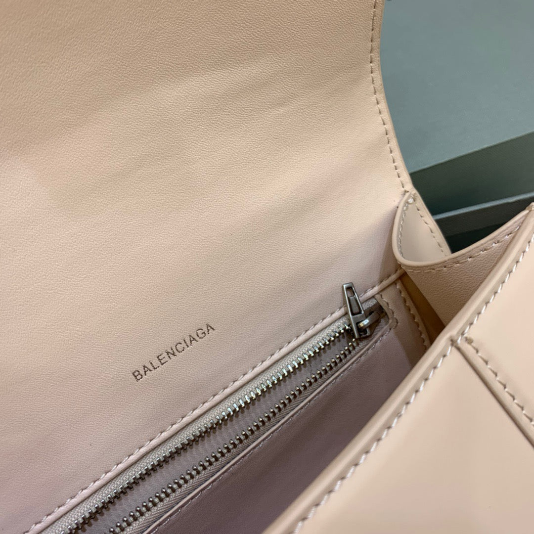 Top Quality Hourglass Small Handbag In Beige, For Women,  Bags 9in/23cm