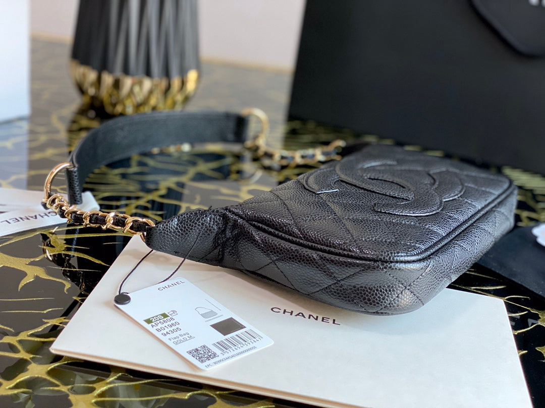 CHL Classic Shoudlerbag Black For Women 9.8 in / 25 cm