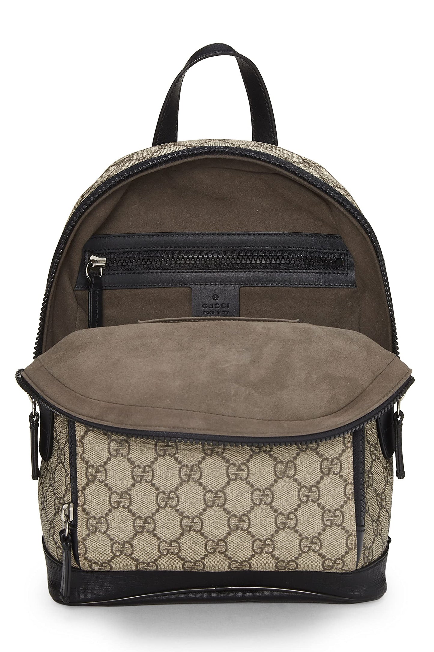 Gucci, Black Original GG Supreme Canvas Eden Backpack Small, Black
