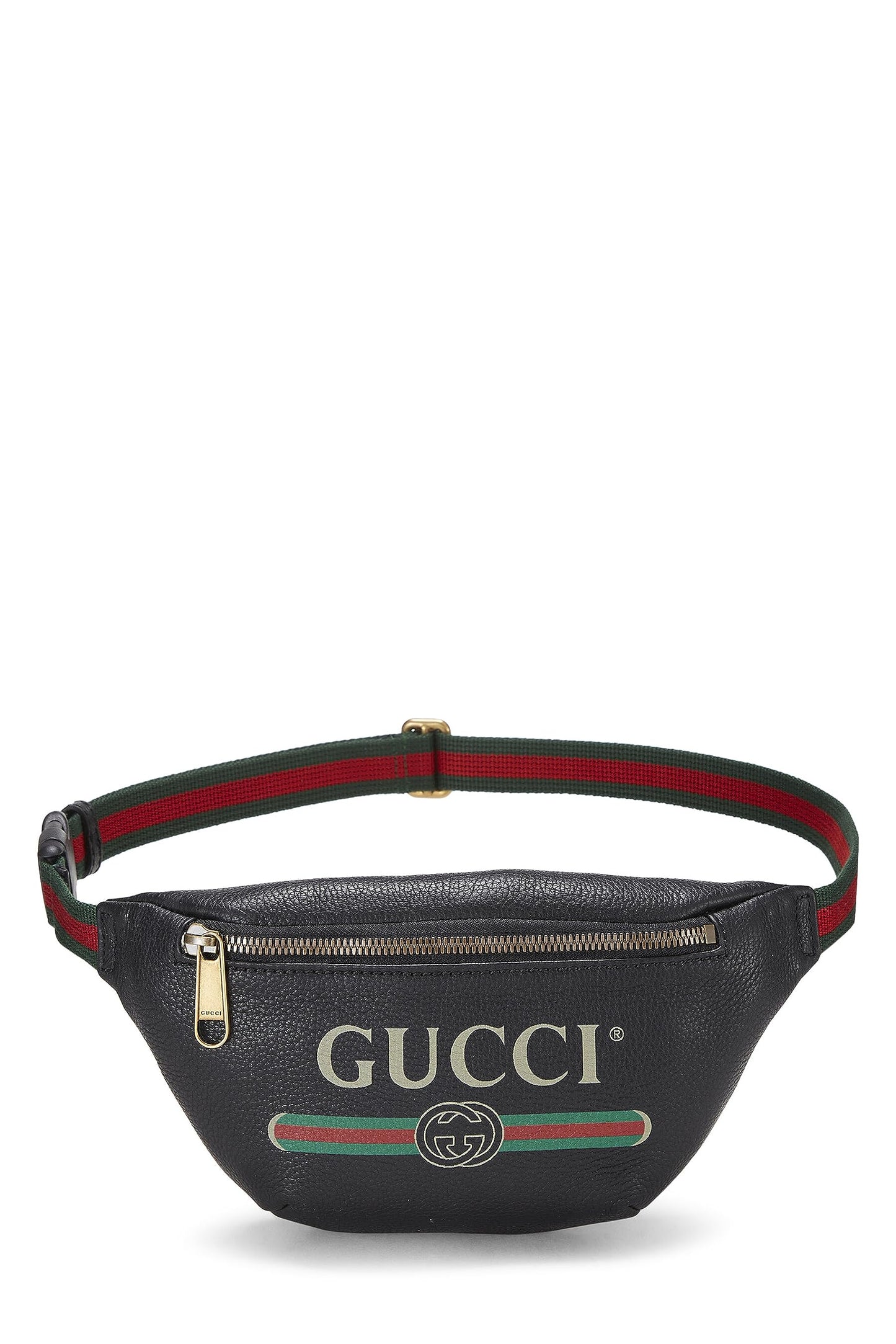 Gucci, Black Leather Logo Belt Bag Small, Black