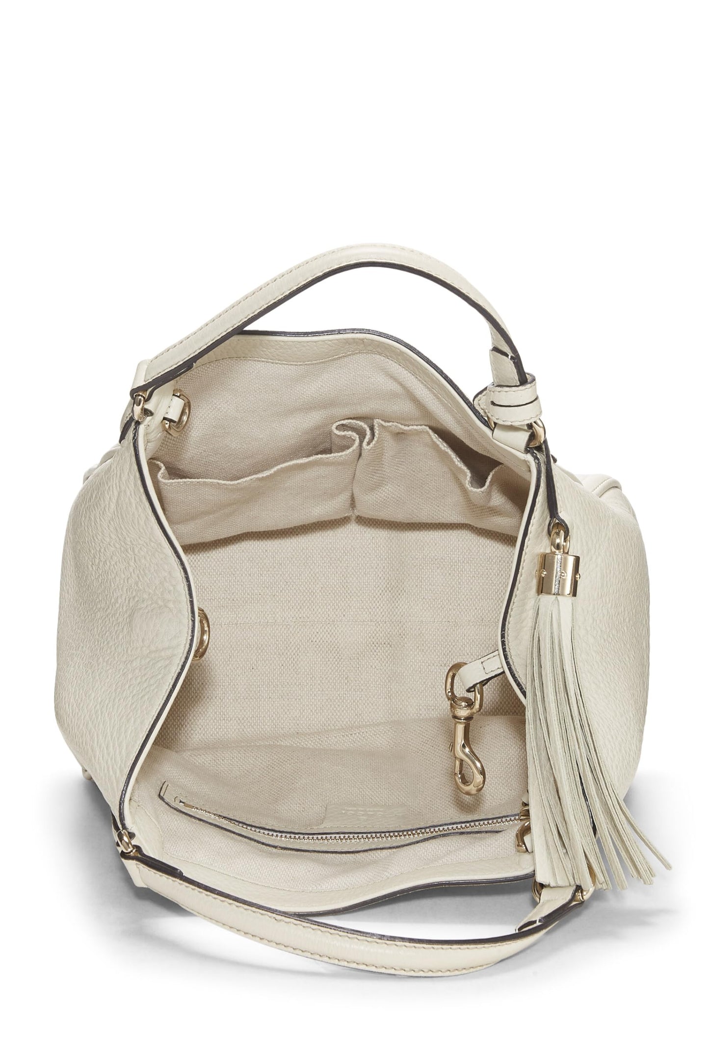 Gucci, White Leather Soho Convertible Shoulder Bag Small, White