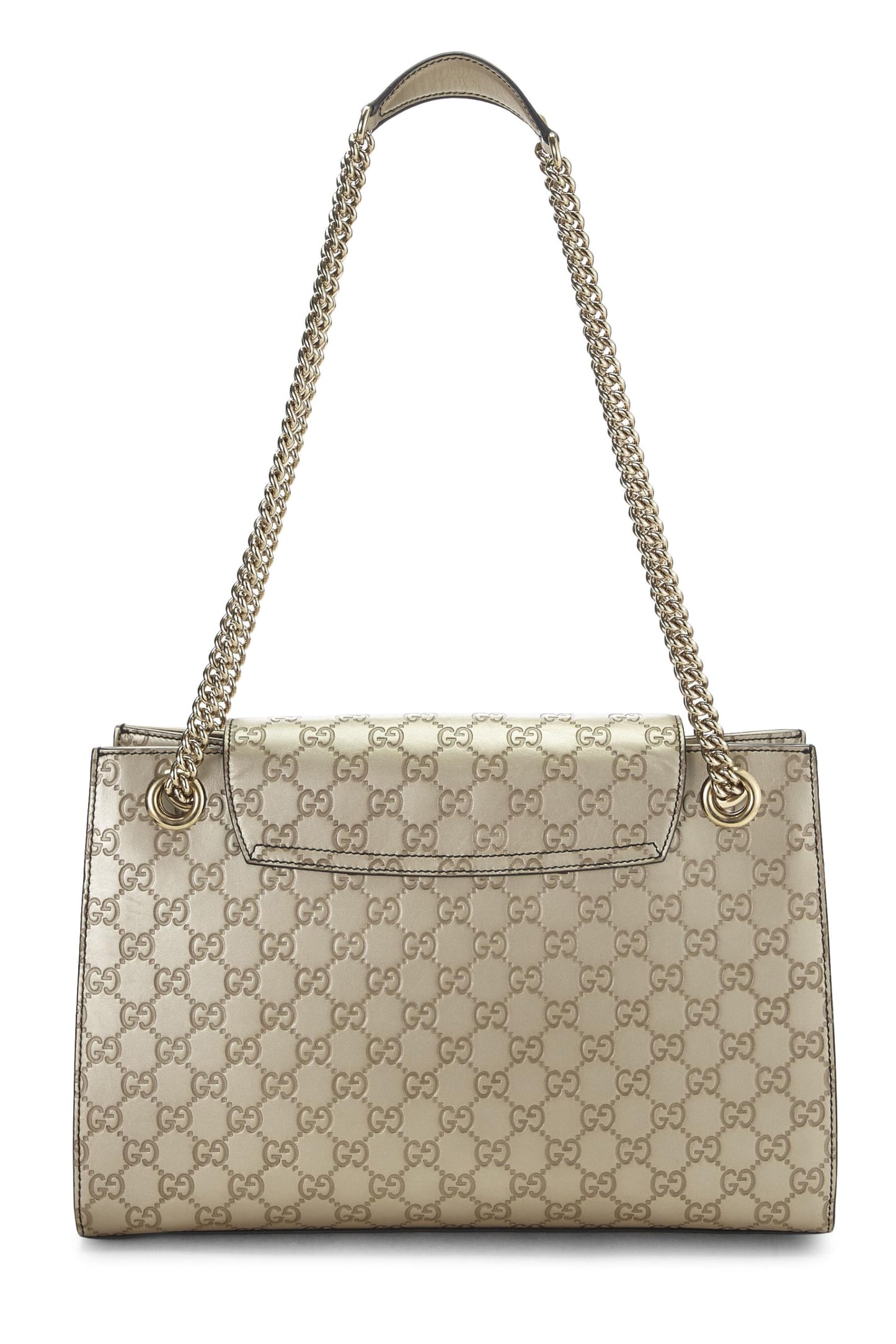 Gucci, Gold Guccissima Leather Emily Chain Shoulder Bag, Gold