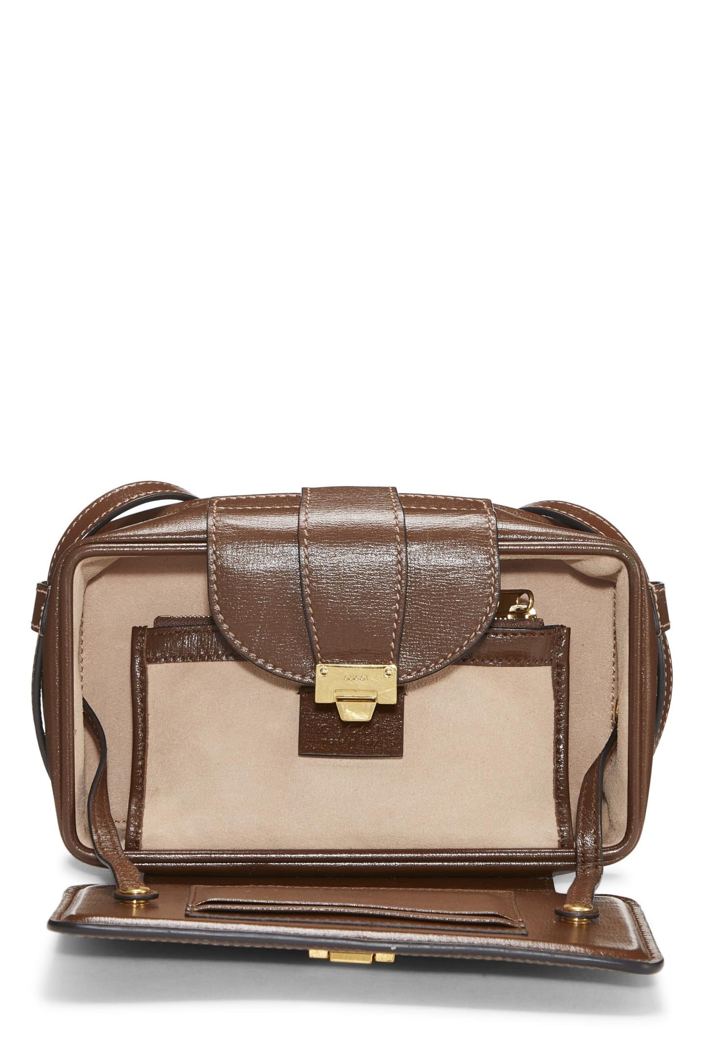 Gucci, Original GG Supreme Canvas Clasp Closure Bag Mini, Brown