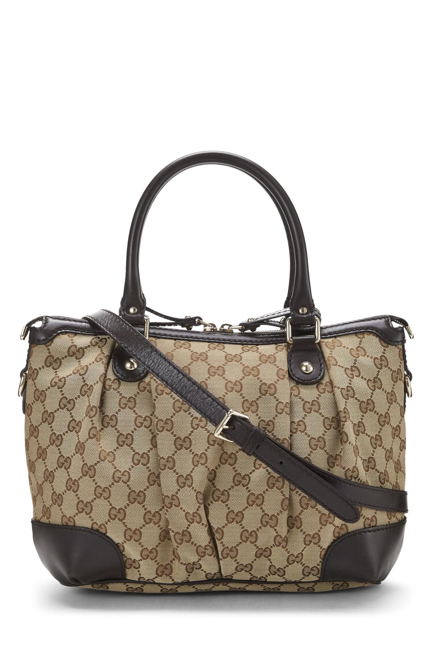 Gucci, Brown Original GG Canvas Sukey Zip Handbag Medium, Brown