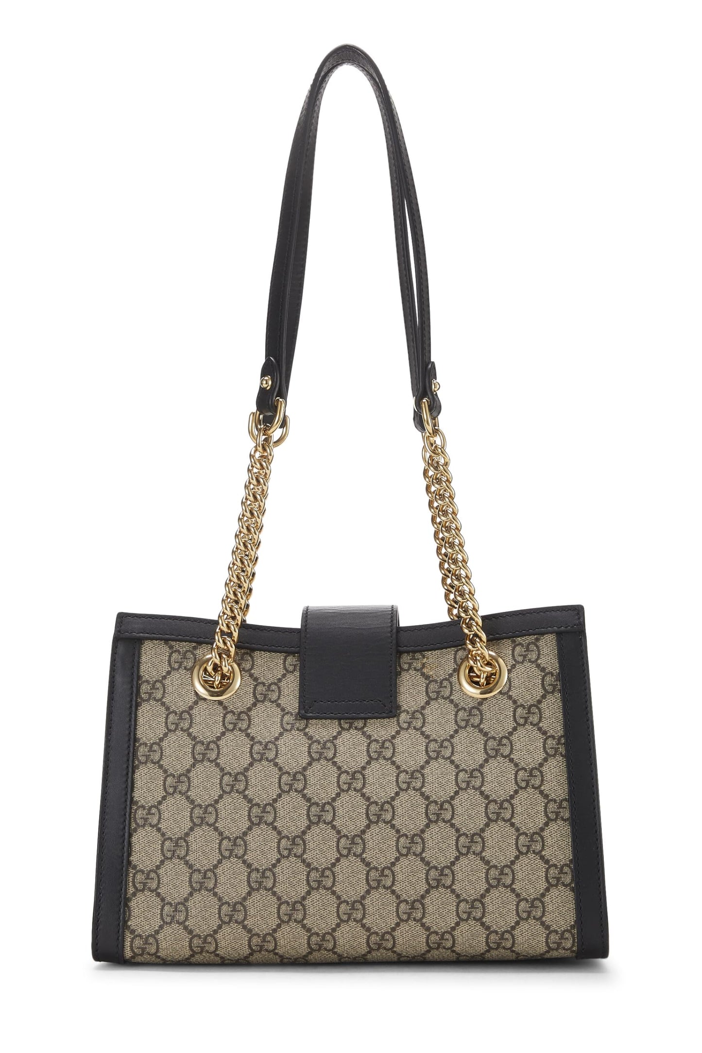 Gucci, Black Original GG Supreme Canvas Padlock Tote Small, Black