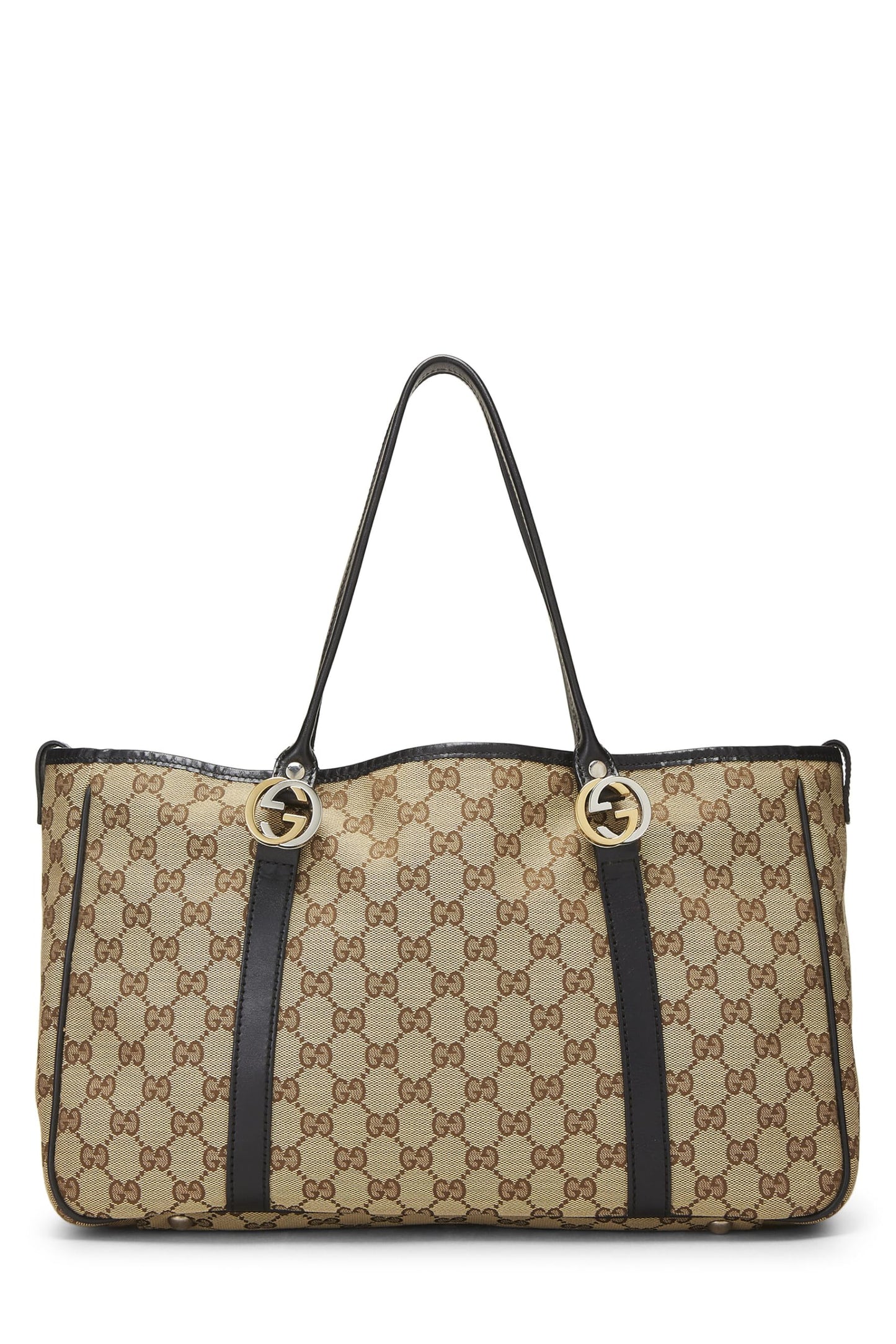 Gucci, Black Original GG Canvas Twins Tote, Black