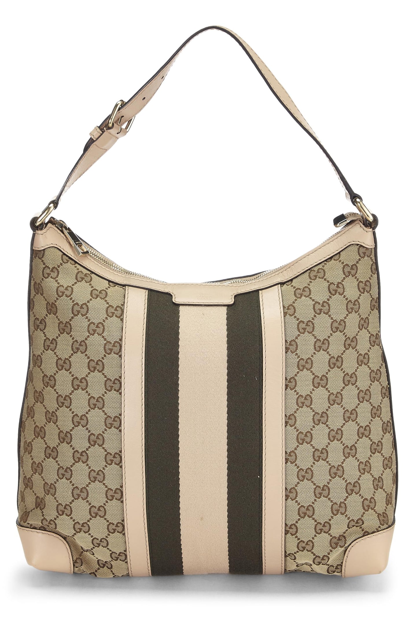 Gucci, Original GG Canvas   Web Hobo Medium, Pink