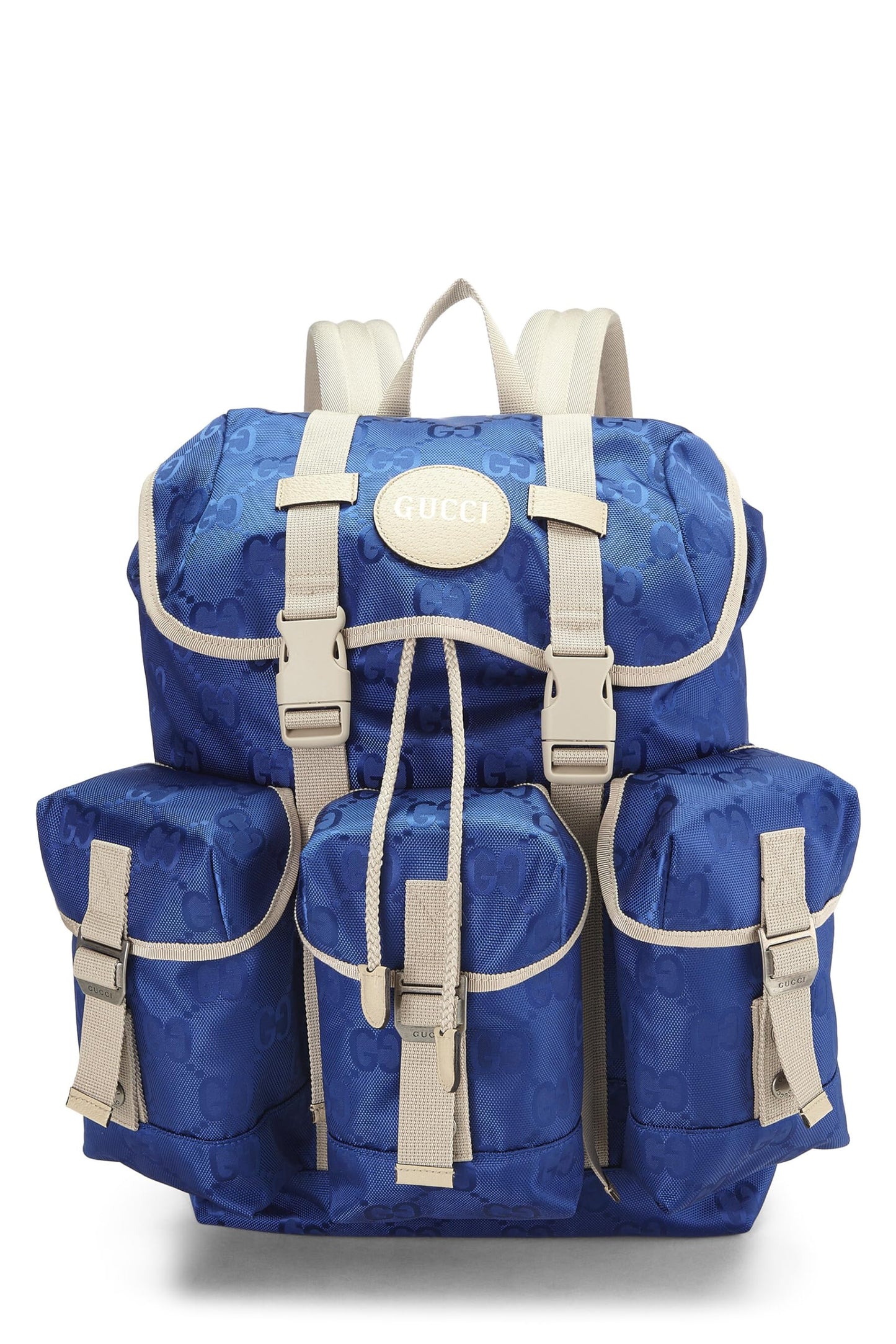 Gucci, Blue GG Nylon Off The Grid Backpack, Blue