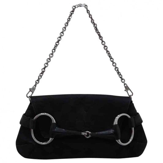 Gucci black cloth clutch bag
