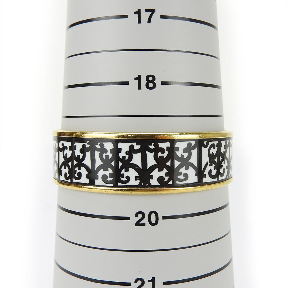 HERMES bracelet Enamel, Metal white Guadalquivir Emilel GM Women  d