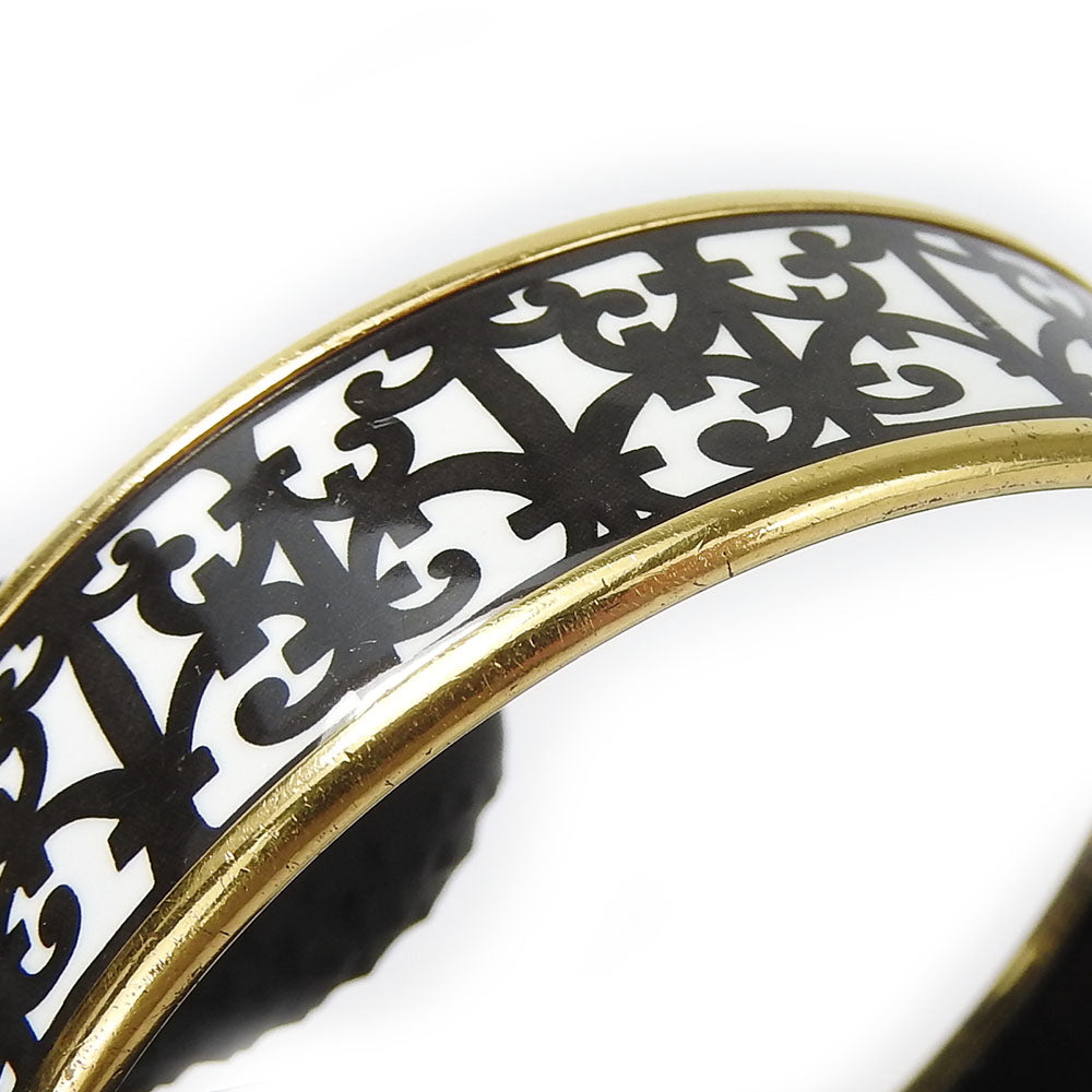 HERMES bracelet Enamel, Metal white Guadalquivir Emilel GM Women  d