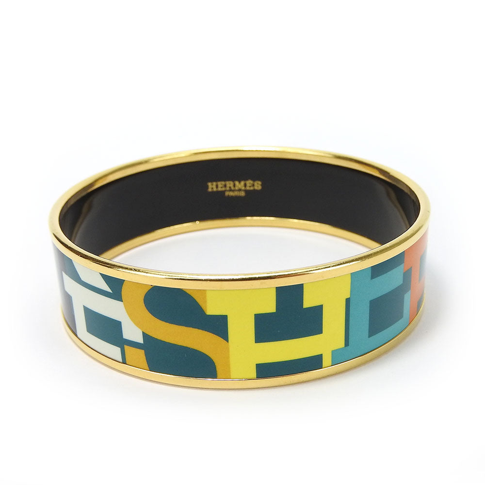 HERMES bracelet Enamel, Metal Green type Emile Women  d