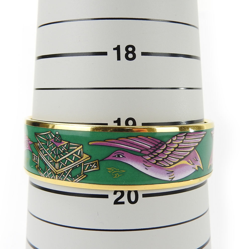 HERMES bracelet Metal, Enamel green Emilel GM Women  d