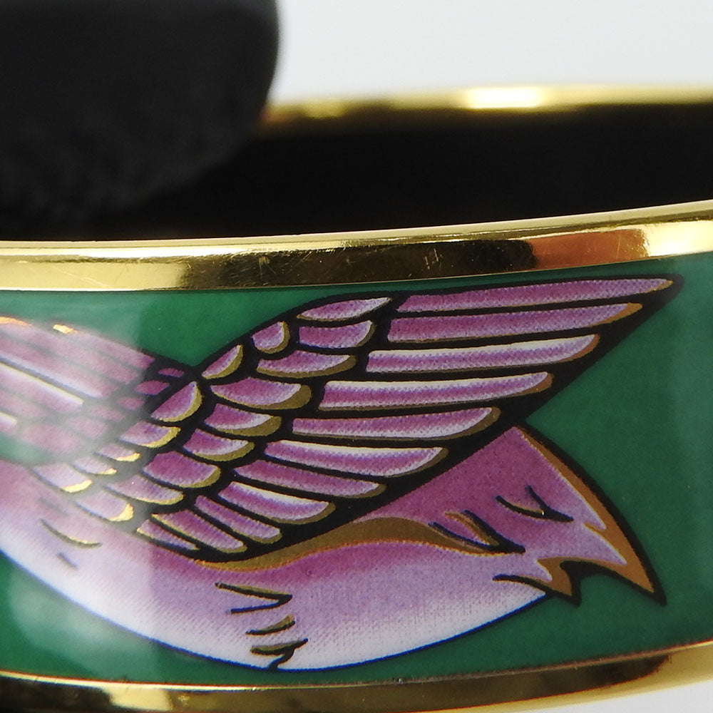 HERMES bracelet Metal, Enamel green Emilel GM Women  d