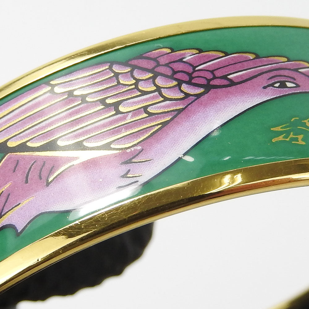 HERMES bracelet Metal, Enamel green Emilel GM Women  d