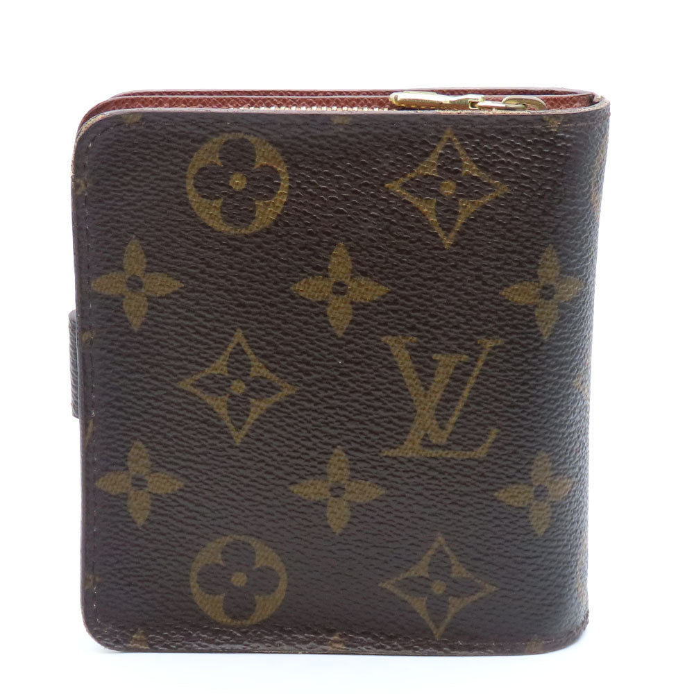 LOUIS VUITTON Bifold Wallet M61667 Monogram Brown Compact zip Women  d