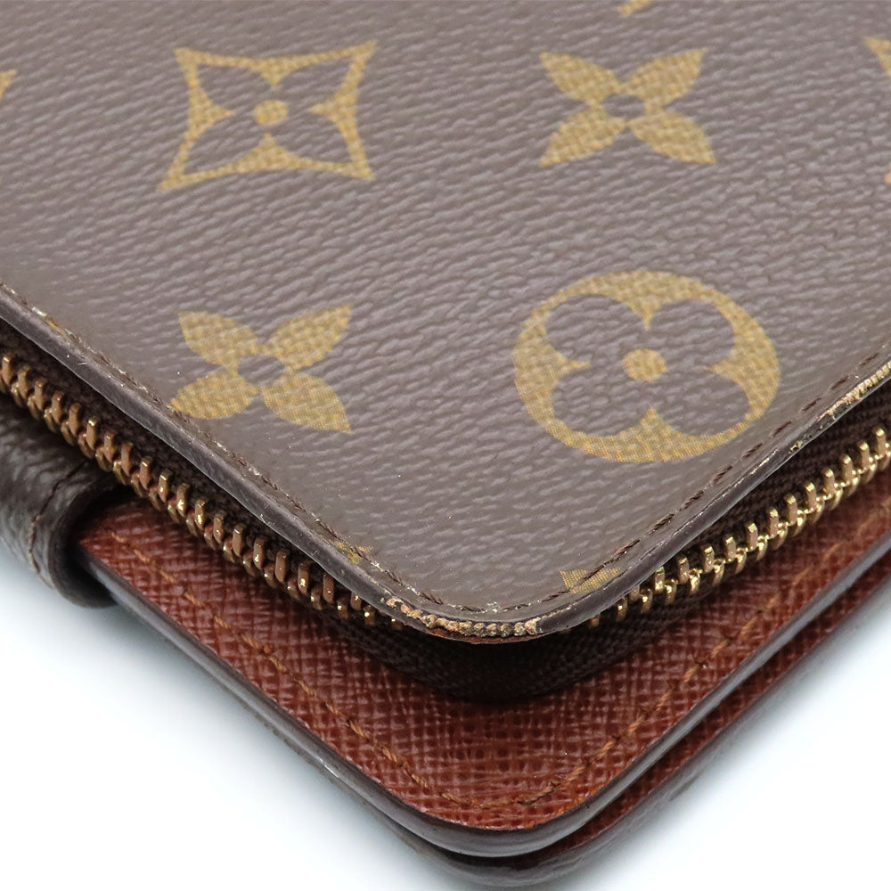 LOUIS VUITTON Bifold Wallet M61667 Monogram Brown Compact zip Women  d