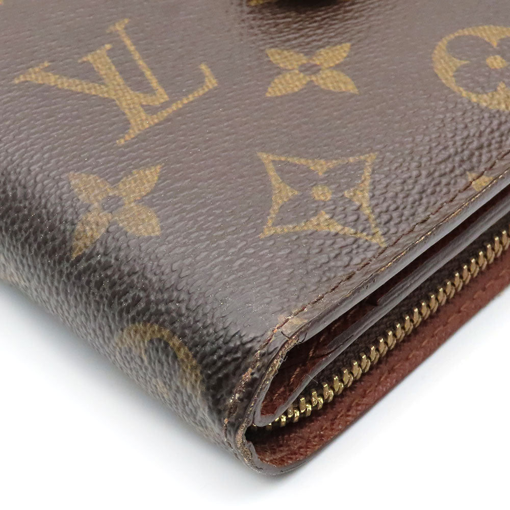 LOUIS VUITTON Bifold Wallet M61667 Monogram Brown Compact zip Women  d