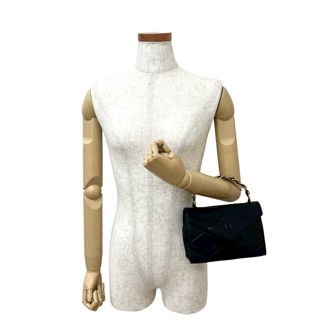 CHANEL Handbag lambskin Navy Matrasse