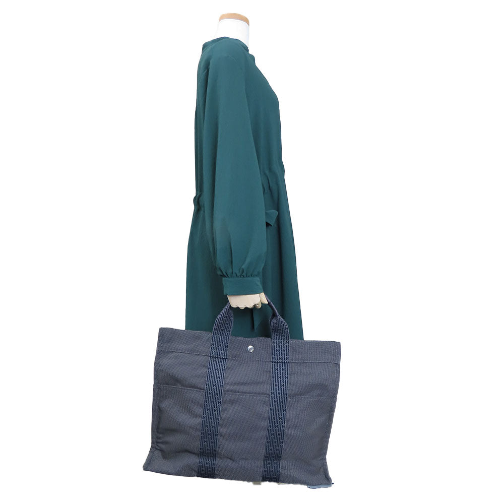 HERMES Tote Bag polyester gray Her Line unisex(Unisex)  d