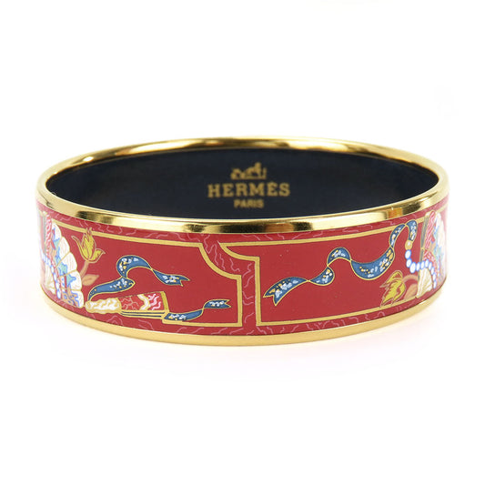 HERMES bracelet Metal, Enamel Red Emilel GM Women  d