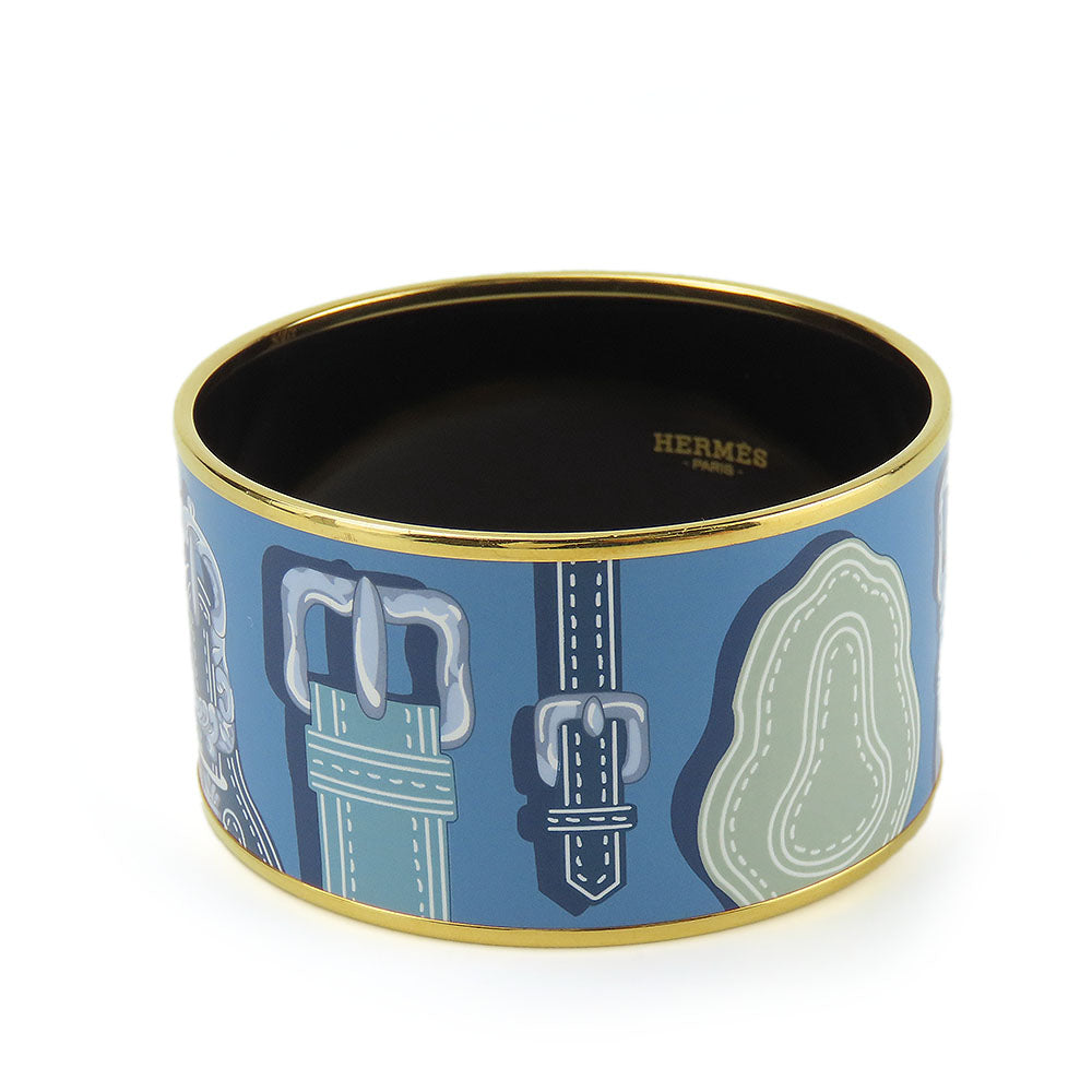 HERMES bracelet Metal, Cloisonne Blue type Emile TGM Women  d