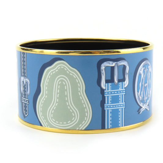 HERMES bracelet Metal, Cloisonne Blue type Emile TGM Women  d