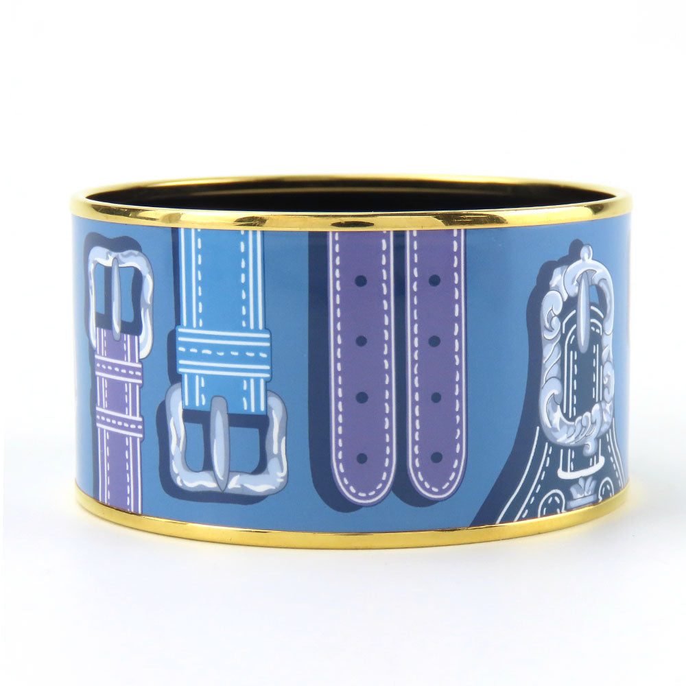 HERMES bracelet Metal, Cloisonne Blue type Emile TGM Women  d