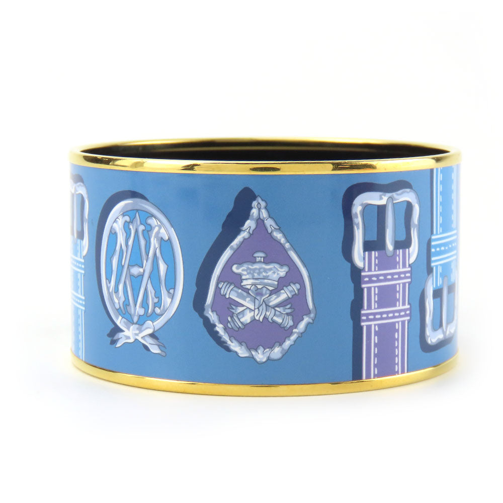 HERMES bracelet Metal, Cloisonne Blue type Emile TGM Women  d