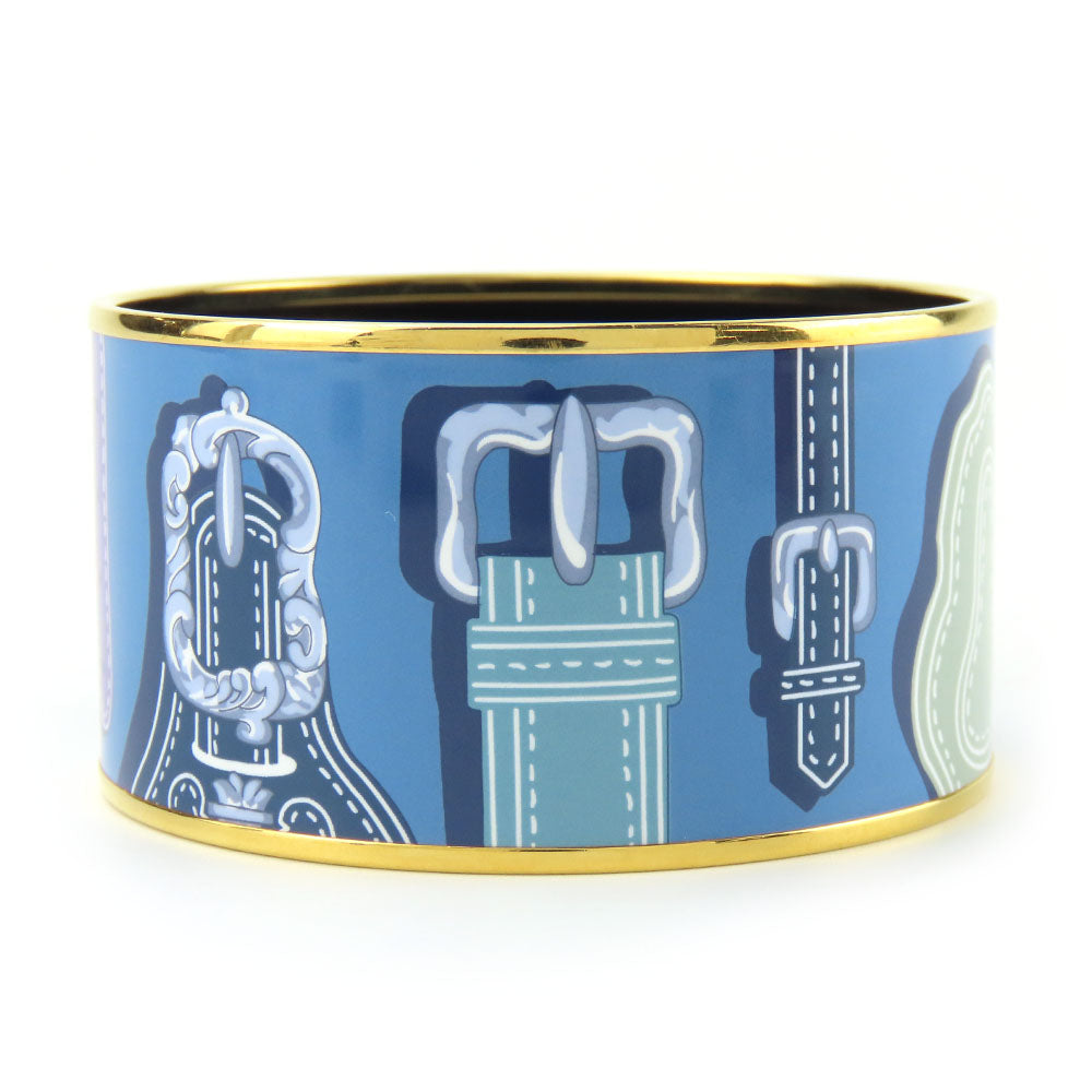 HERMES bracelet Metal, Cloisonne Blue type Emile TGM Women  d