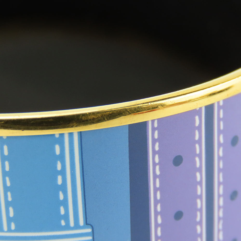 HERMES bracelet Metal, Cloisonne Blue type Emile TGM Women  d