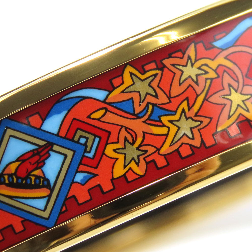 HERMES Bangle Metal, Enamel Red Emile Women  d