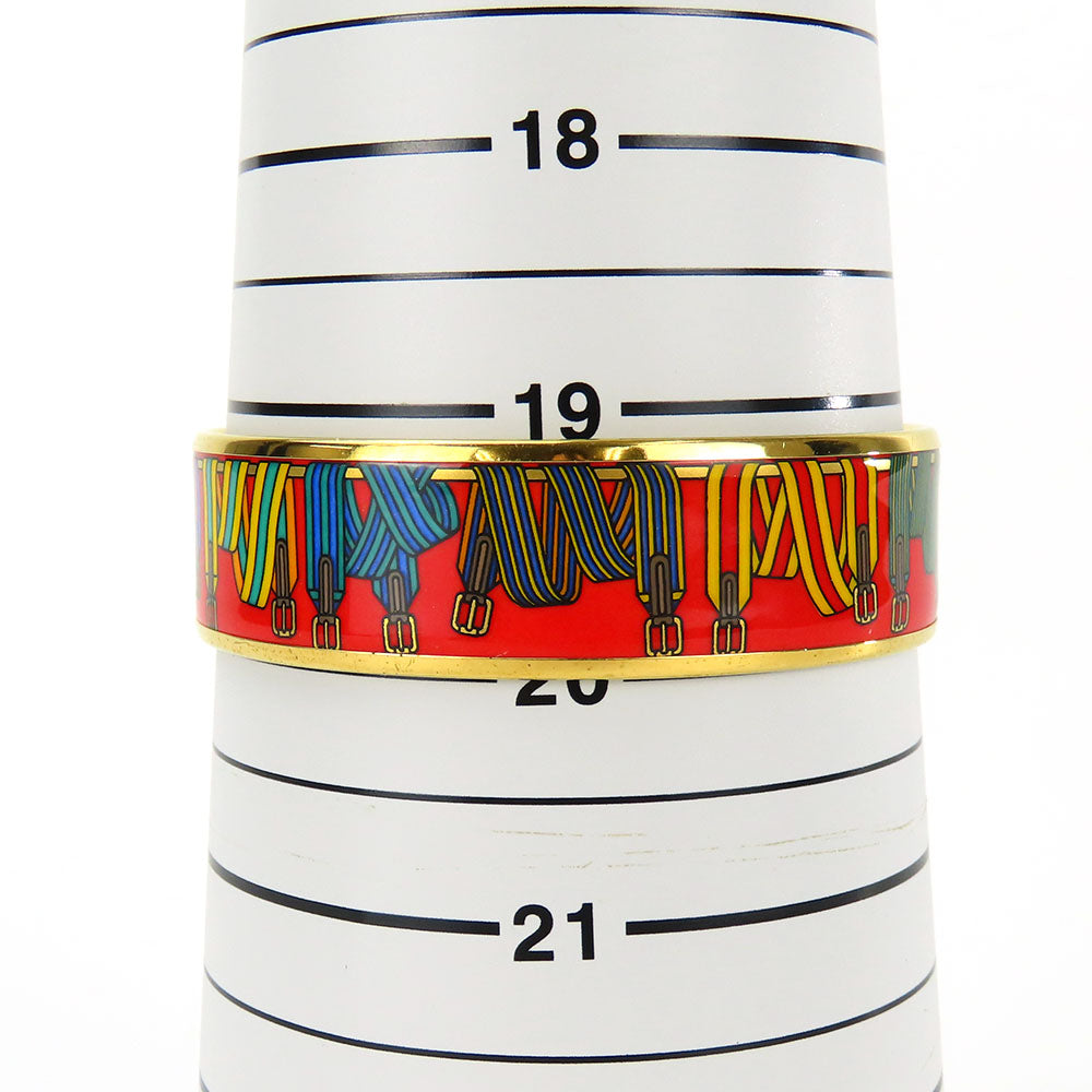 HERMES Bangle Metal, Cloisonne Red Emilel GM Women  d