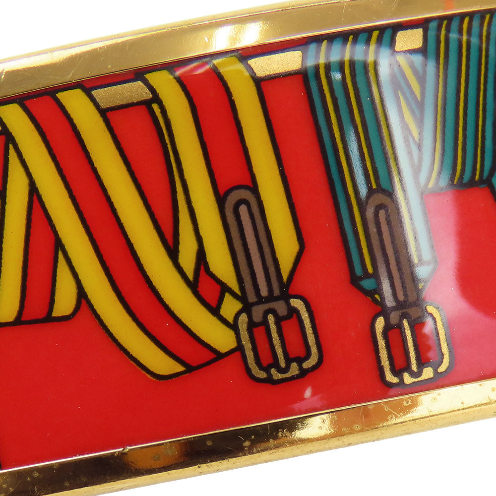 HERMES Bangle Metal, Cloisonne Red Emilel GM Women  d