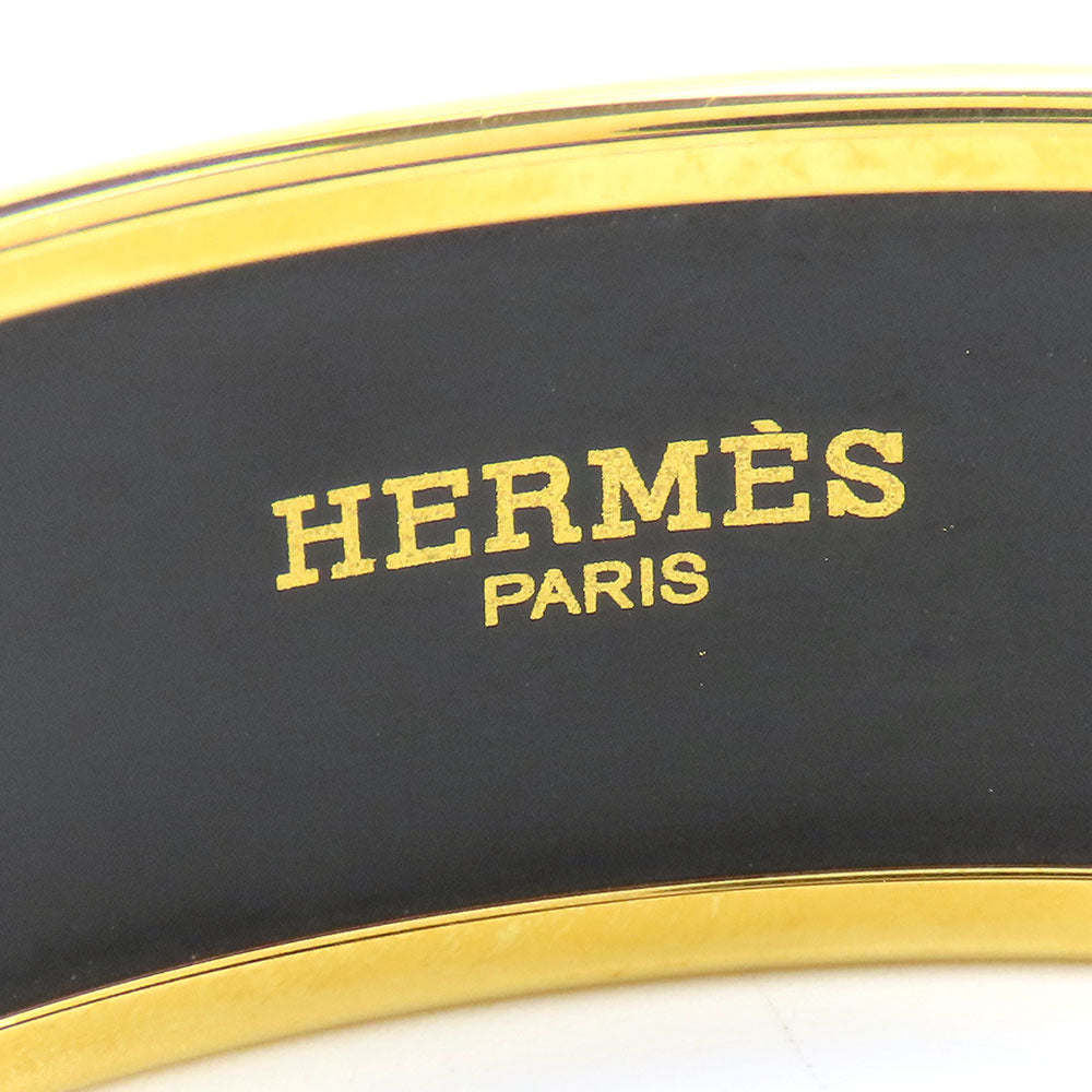HERMES Bangle Metal, Cloisonne Orange Emilel GM Women  d