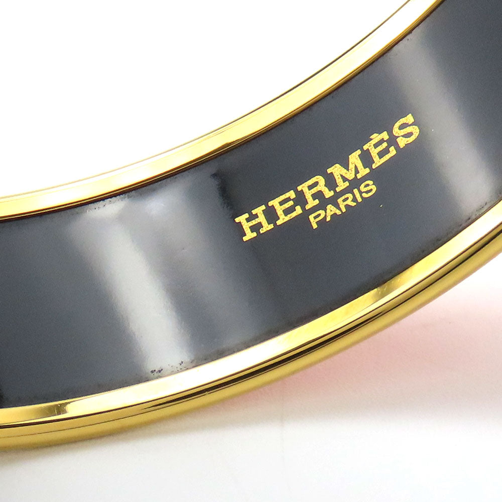 HERMES Bangle Metal, Cloisonne Orange Emilel GM Women  d