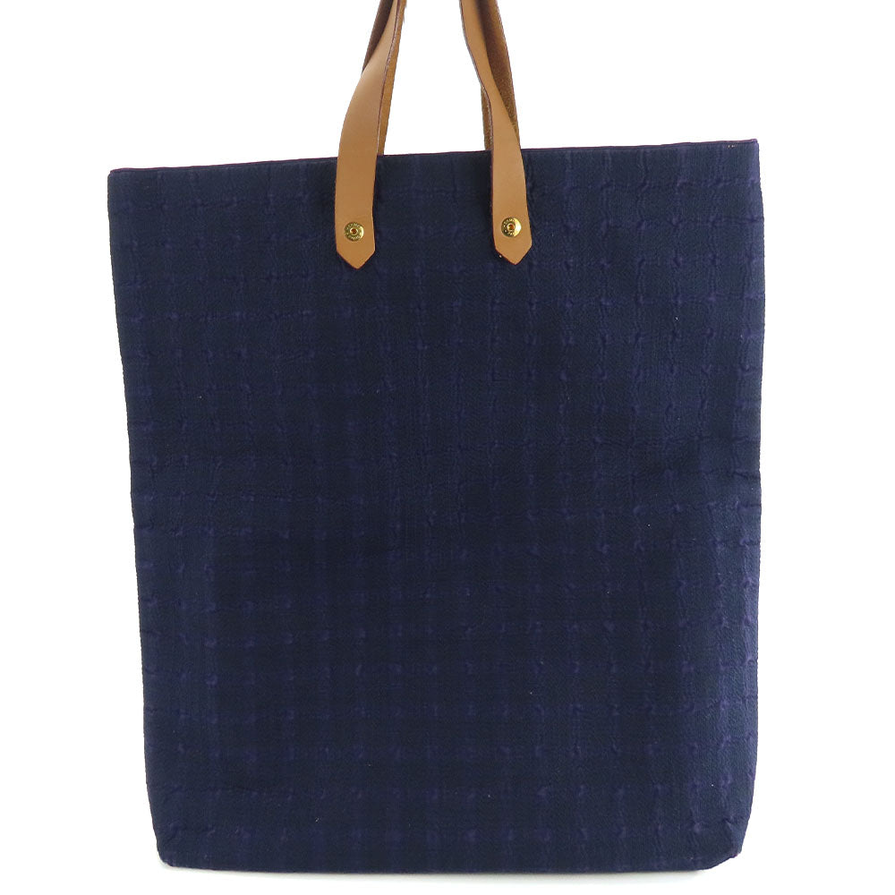 HERMES Tote Bag Cotton, Leather purple Amedaba GM unisex(Unisex)  d