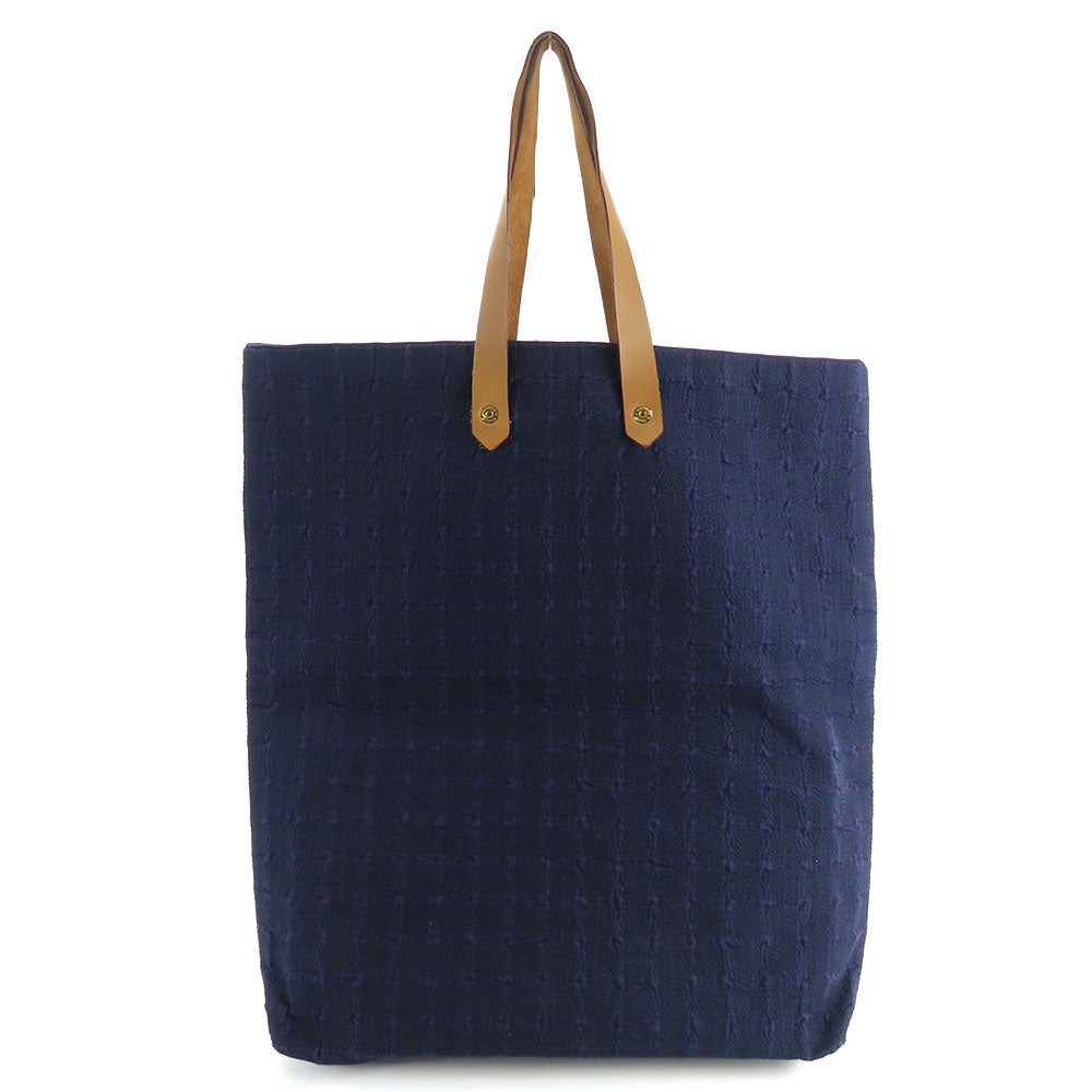 HERMES Tote Bag Cotton, Leather purple Amedaba GM unisex(Unisex)  d