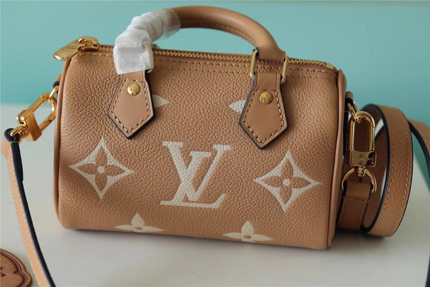 Top Quality Nano Speedy Monogram Empreinte Arizona Beige / Cream For Women,  Shoulder And Crossbody Bags 6.3in/16cm Top Quality M81457