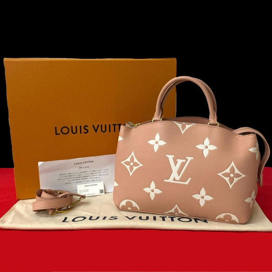 LOUIS VUITTON Shoulder Bag M46353 leather pink Monogram Unplant Petit Palais PM
