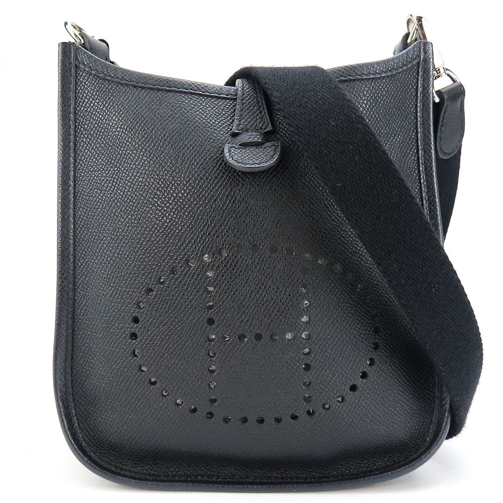 HERMES Shoulder Bag Epsom black Evelyn TPM Women  d