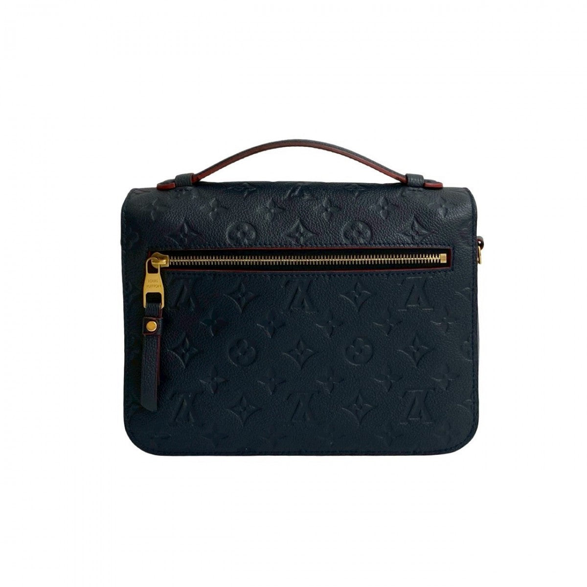 LOUIS VUITTON Shoulder Bag leather Navy Monogram Ann Platt Pochette Metis MM